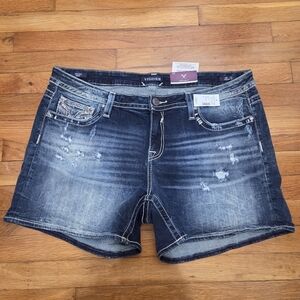 New Vigoss Chelsea Heritage Fit Legacy Stretch Denim Shorts Size 20